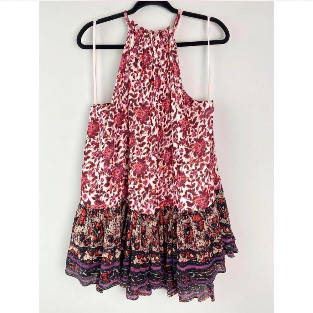 Free People Floral Halter Mini Dress NWOT Size XS